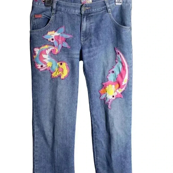 Lady Enyce Medium Wash Size 27 Patches Y2K - Picture 1 of 6